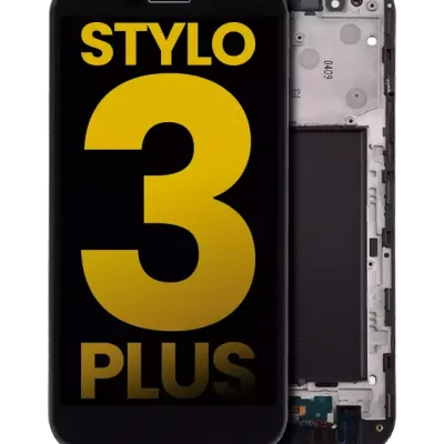 Дисплейний модуль (LCD) з рамкою для LG Stylo 3 Plus (TP450 / MP450 / M470) (Refurbished) (чорний)