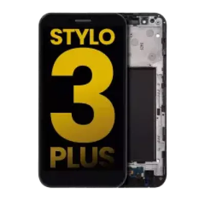 Дисплейний модуль (LCD) з рамкою для LG Stylo 3 Plus (TP450 / MP450 / M470) (Refurbished) (чорний)
