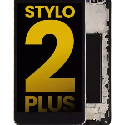 Дисплейний модуль (LCD) з рамкою для LG Stylo 2 Plus (K550 / MS550) (Refurbished) (чорний)
