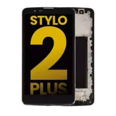 Дисплейний модуль (LCD) з рамкою для LG Stylo 2 Plus (K550 / MS550) (Refurbished) (чорний)
