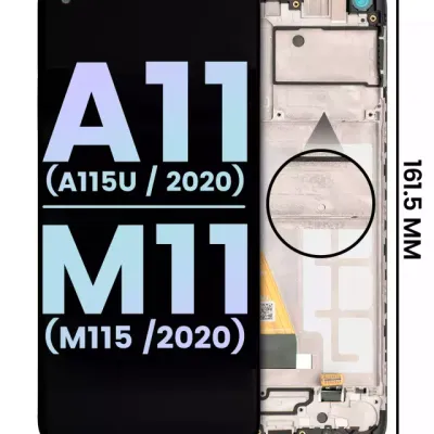 Дисплейний модуль (LCD) з рамкою для Samsung Galaxy A11 (A115U / 2020) M11 (M115 / 2020) (US Version) (Service Pack) (всі кольори)