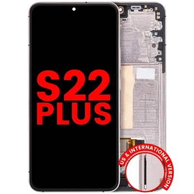 Дисплейний модуль (OLED) з рамкою для Samsung Galaxy S22 Plus 5G (US & International Version) (Aftermarket Plus) (Pink Gold / Violet)