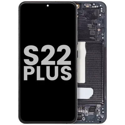 OLED Assembly With Frame For Samsung Galaxy S22 Plus 5G (Used OEM Pull: Grade B/C) (Phantom Black)