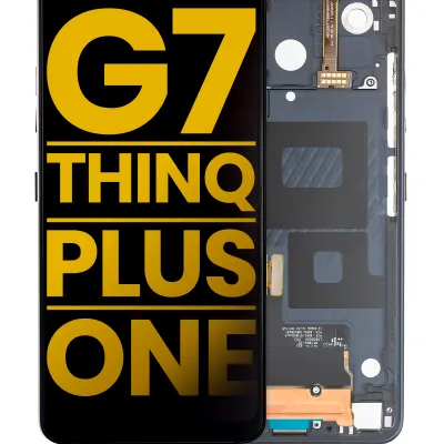 Дисплейний модуль з рамкою для LG G7 ThinQ / G7 Plus / G7 One (Refurbished) (чорний)