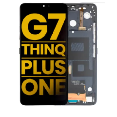 Дисплейний модуль з рамкою для LG G7 ThinQ / G7 Plus / G7 One (Refurbished) (чорний)