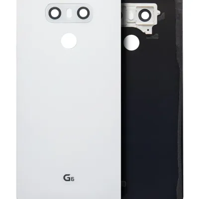 Заднє скло з проклейкою для LG G6 (Mystic White)