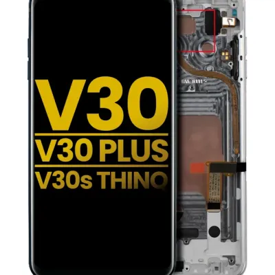 OLED Assembly With Frame For LG V30 / V30 Plus / V30S ThinQ (Refurbished) (Cloud Silver)