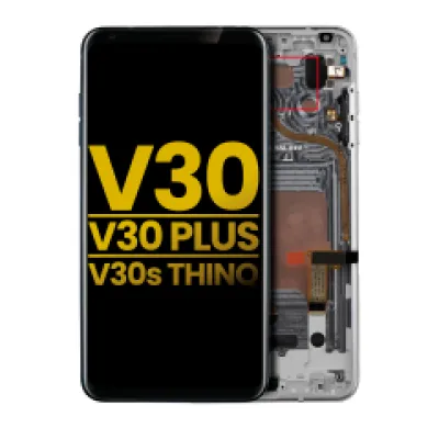 Дисплейний модуль для LG V30 / V30 Plus / V30S ThinQ (OLED) (With Frame) (Refurbished) (Cloud Silver)
