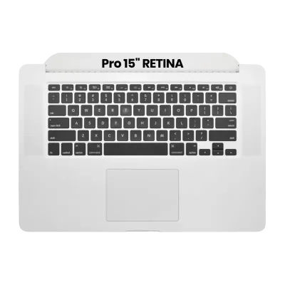 Top Case with Keyboard (ISO UK) and Trackpad For MacBook Pro 15" A1398 (2013-2014) (Used OEM Pull: Grade B/C)