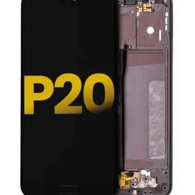 Дисплейний модуль для Huawei P20 з рамкою (Refurbished) (чорний)