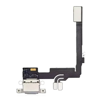 Charging Port Flex Cable For iPhone 16 Pro (Premium) (White Titanium)
