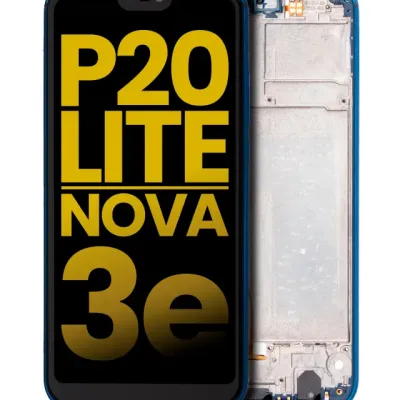 Дисплейний модуль для Huawei P20 Lite / Nova 3e з рамкою (Refurbished) (синій)