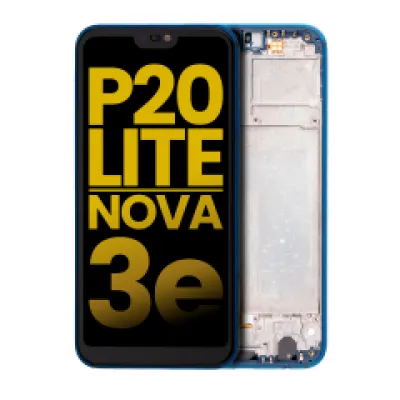 Дисплейний модуль для Huawei P20 Lite / Nova 3e з рамкою (Refurbished) (синій)