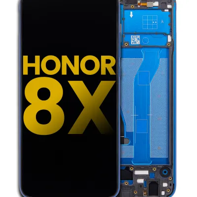 Дисплейний модуль (LCD) з рамкою для Huawei Honor 8X (Refurbished) синій