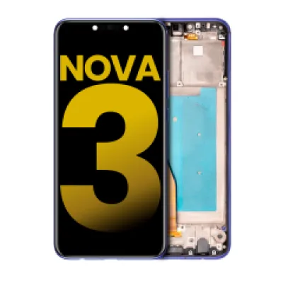 Дисплейний модуль (LCD) з рамкою для Huawei Nova 3 (Refurbished) фіолетовий