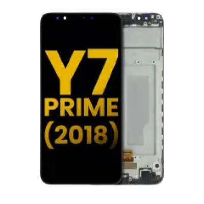 Дисплейний модуль (LCD) з рамкою для Huawei Y7 Prime (2018) (Refurbished) (чорний)