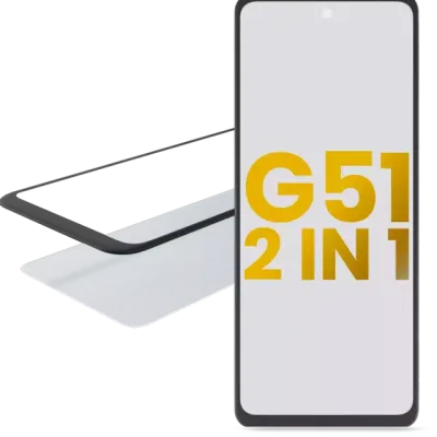 2 in 1 Front Glass With OCA Pre-Installed For Motorola Moto G51 5G (XT2171 / 2021)