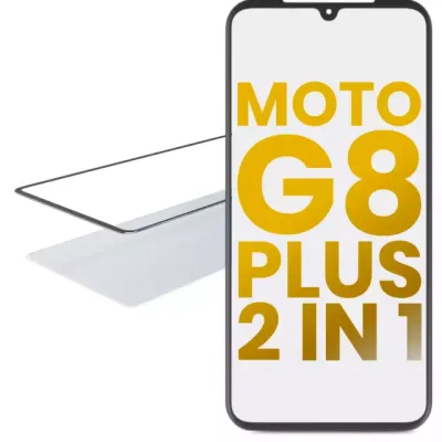 2 in 1 Front Glass With OCA Pre-Installed For Motorola Moto G8 Plus (XT2019 / 2019)