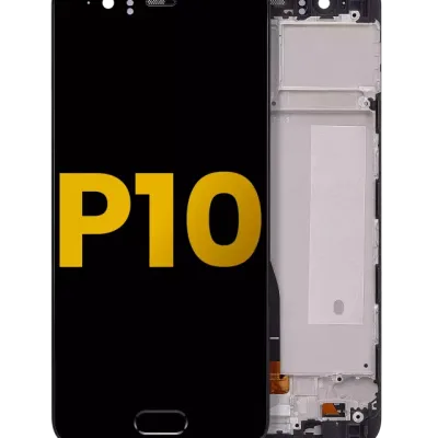 Дисплейний модуль (LCD) з рамкою для Huawei P10 (Refurbished) (чорний)