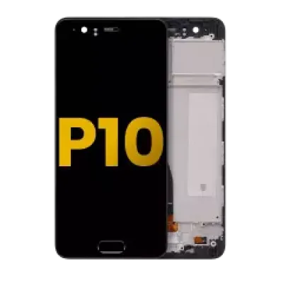 Дисплейний модуль (LCD) з рамкою для Huawei P10 (Refurbished) (чорний)