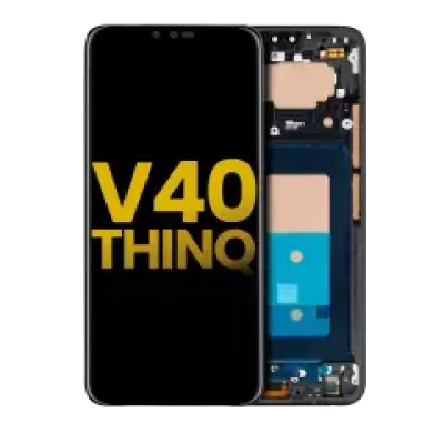 Дисплейний модуль (OLED) з рамкою для LG V40 ThinQ (Refurbished) (чорний)