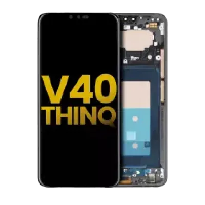 Дисплейний модуль (OLED) з рамкою для LG V40 ThinQ (Refurbished) (Platinum Gray)