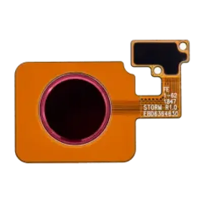 Кнопка Home з датчиком відбитків пальців зі шлейфом для LG G8 ThinQ / LG V50 ThinQ (червона)
