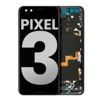 Дисплейний модуль (OLED) з рамкою для Google Pixel 3 (Used OEM Pull: Grade B/C) (Just Black)