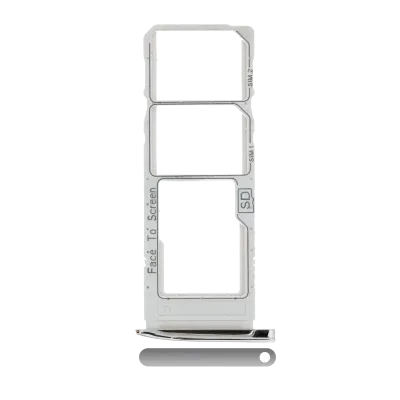 Dual Sim Card Tray For Motorola Moto G7 (XT1962 / 2019) / G7 Plus (XT1965-2 / 2019) (Silver)