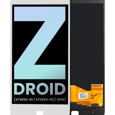 LCD Assembly Without Frame For Motorola Moto Z Droid (XT1650-01 / XT1650-03 / 2016) (Genuine OEM) (White)