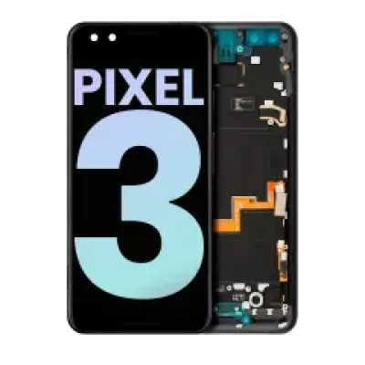 Дисплейний модуль (OLED) з рамкою для Google Pixel 3 (Genuine OEM) (Just Black)
