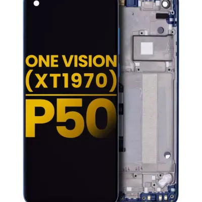 LCD Assembly With Frame For Motorola One Vision (XT1970 / 2019) / P50 (Refurbished) (Sapphire Gradient)