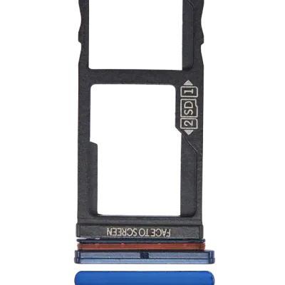 Dual Sim Card Tray For Motorola One Vision (XT1970 / 2019) / P50 (XT1970 / 2019) (Blue)