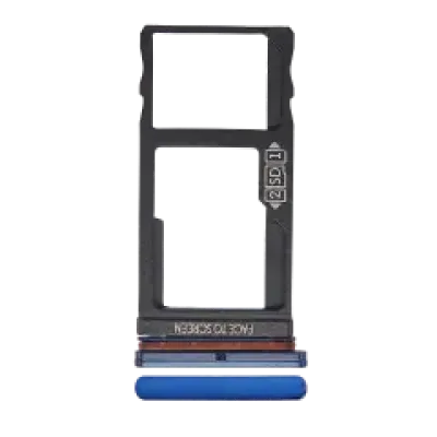 Лоток SIM подвійний для Motorola One Vision (XT1970 / 2019) / P50 (XT1970 / 2019) (синій)