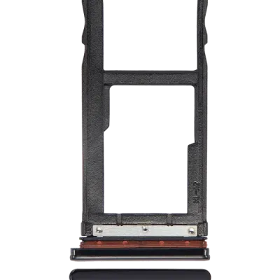Лоток SIM подвійний для Motorola One Vision (XT1970 / 2019) / P50 (XT1970 / 2019) (чорний)