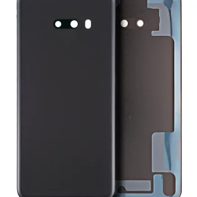 Заднє скло з лінзою камери для LG G8X ThinQ (Aurora Black)
