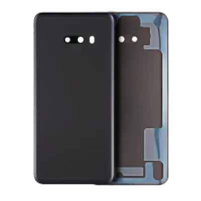 Заднє скло з лінзою камери для LG G8X ThinQ (Aurora Black)