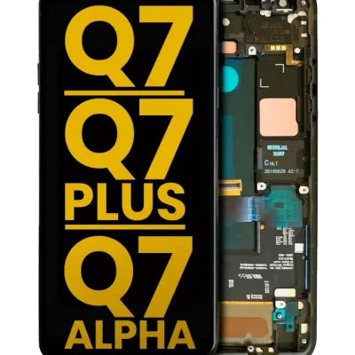 Дисплейний модуль для LG Q7 / Q7 Plus / Q7 Alpha з рамкою (Refurbished) (Aurora Black)