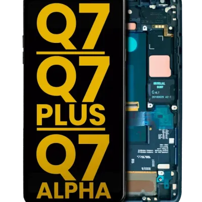 Дисплейний модуль для LG Q7 / Q7 Plus / Q7 Alpha з рамкою (Refurbished) (Moroccan Blue)