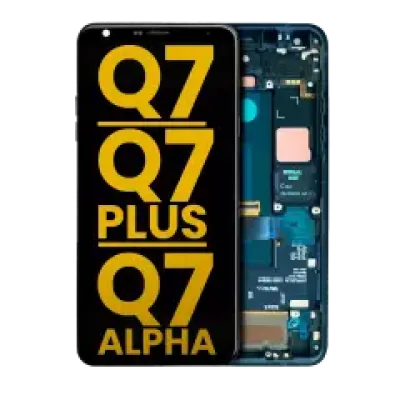Дисплейний модуль для LG Q7 / Q7 Plus / Q7 Alpha з рамкою (Refurbished) (Light Blue)