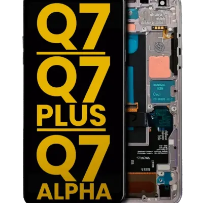 Дисплейний модуль для LG Q7 / Q7 Plus / Q7 Alpha з рамкою (Refurbished) (Silver)