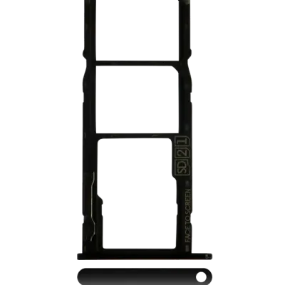 Dual Sim Card Tray For Motorola Moto G7 Power (XT1955 / 2019) (International Version) (Ceramic Black)