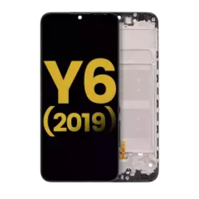 Дисплейний модуль з рамкою для Huawei Y6 (2019) (Refurbished) (Midnight Black)