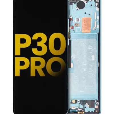 Дисплейний модуль (OLED) з рамкою для Huawei P30 Pro (Aftermarket Plus) (Aurora)