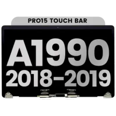 Повний дисплейний модуль LCD для MacBook Pro 15" A1990 (2018-2019) (Used OEM Pull: Grade A) (Silver)
