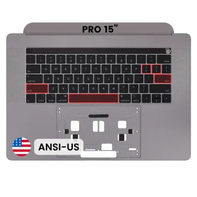 Топкейс з клавіатурою (ANSI US) для MacBook Pro 15" A1990 (2018-2019) (OEM New) (Space Gray)