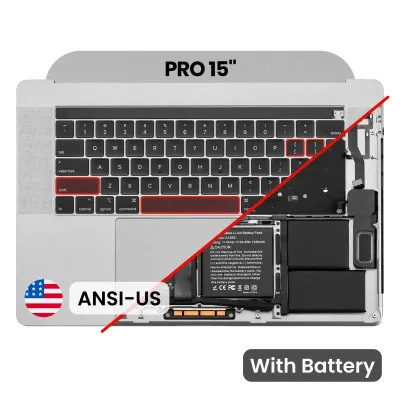 Топкейс з акумулятором і клавіатурою (ANSI US) для MacBook Pro 15" A1990 (2018-2019) (Space Gray)