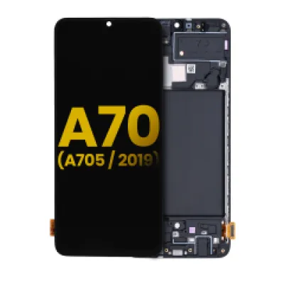 Дисплейний модуль (OLED) з рамкою для Samsung Galaxy A70 (A705 / 2019) (Refurbished) (всі кольори)