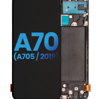 Дисплейний модуль (LCD) з рамкою для Samsung Galaxy A70 (A705 / 2019) (без сканера відбитків) (Aftermarket: Incell) (всі кольори)