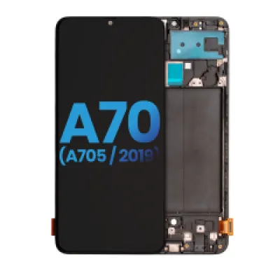 Дисплейний модуль (LCD) з рамкою для Samsung Galaxy A70 (A705 / 2019) (без сканера відбитків) (Aftermarket: Incell) (всі кольори)